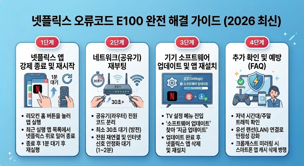 넷플릭스 오류코드 E100